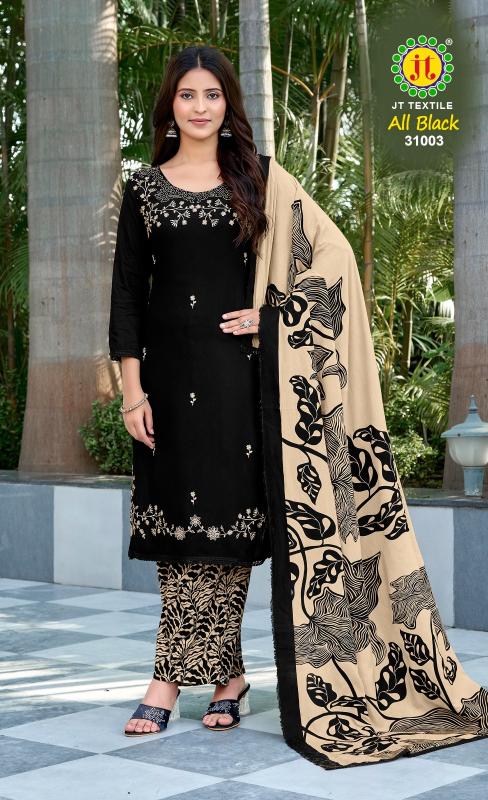 Jt All Black Vol 31 Dress material suppliers in Ahmedabad