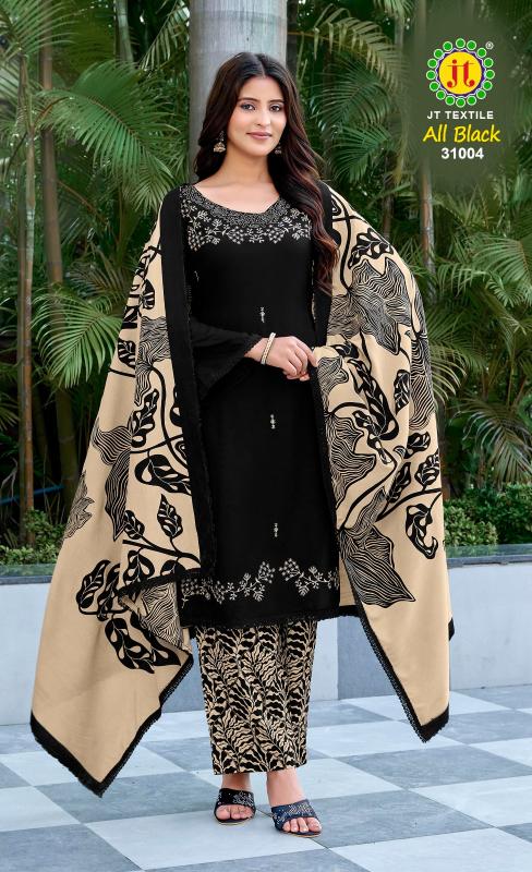 Jt All Black Vol 31 Dress material suppliers in Ahmedabad