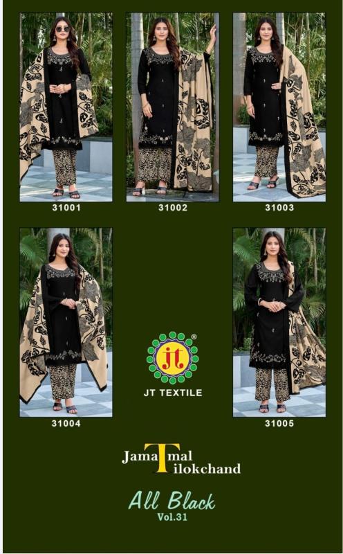 Jt All Black Vol 31 Dress material suppliers in Ahmedabad