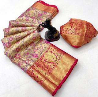 Malhar kanjivaram bridal silk Indian saree bulk buy