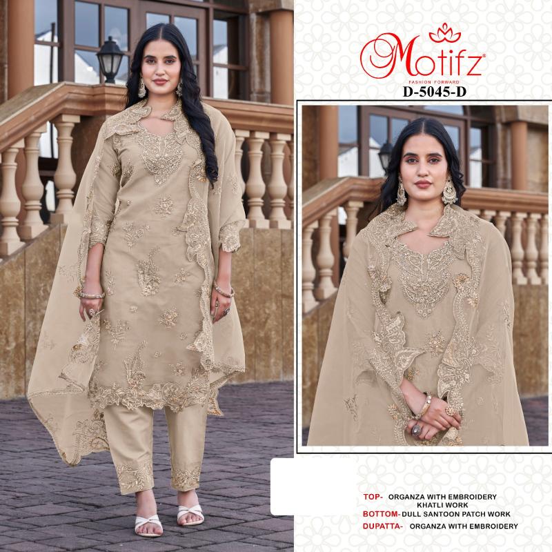 Motifz 5045 A To D Organza Wholesale embroidered suits suppliers