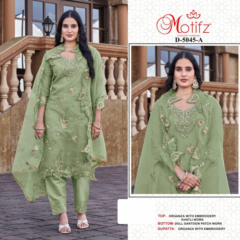 Motifz 5045 A To D Organza Wholesale embroidered suits suppliers