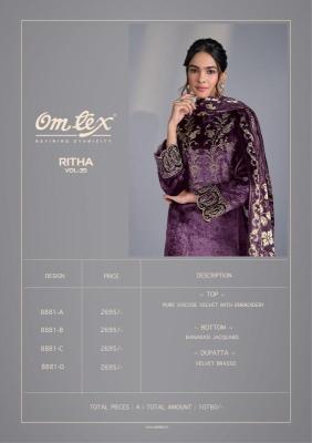 Omtex ritha vol 35 Dress material suppliers in Hyderabad