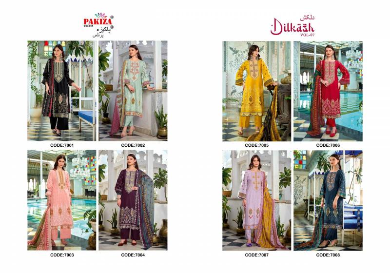 Pakiza Dilkash Vol 7 Chiffon dress material wholesale suppliers