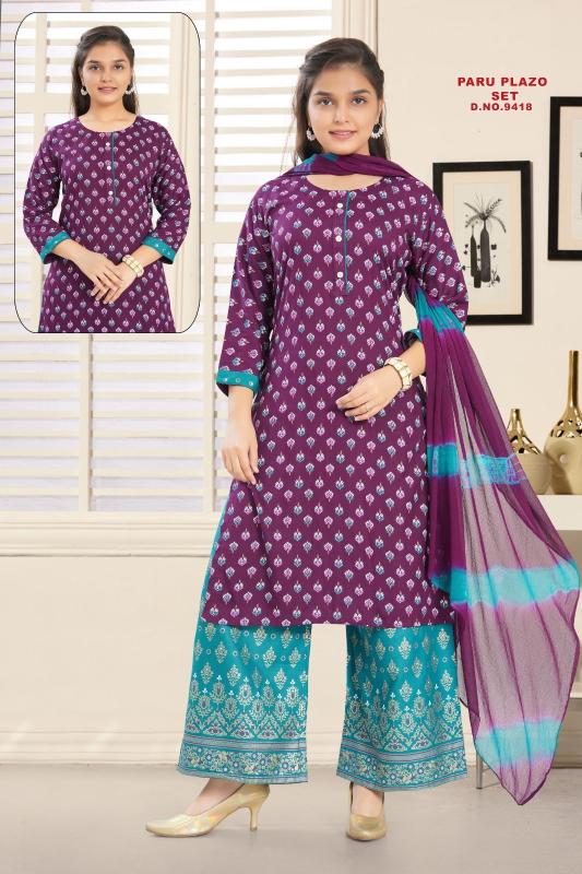 Paru Plazo Set 9418 Best kurti suppliers in Hyderabad