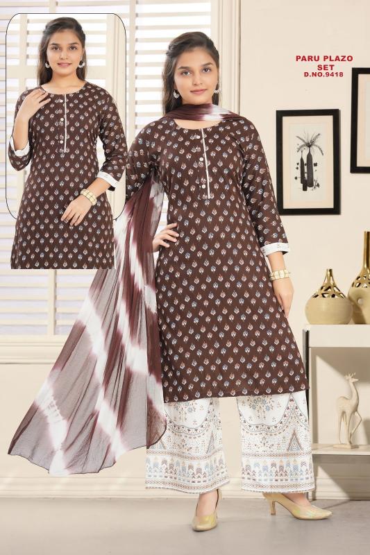 Paru Plazo Set 9418 Best kurti suppliers in Hyderabad