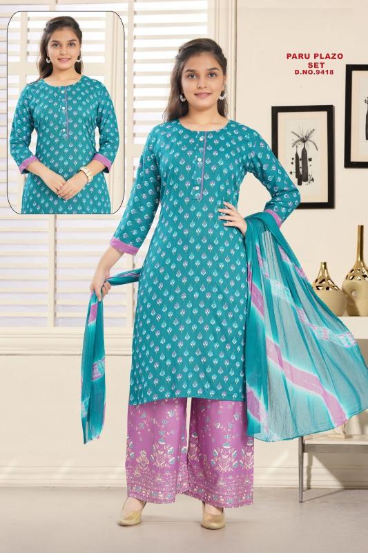 Paru Plazo Set 9418 Best kurti suppliers in Hyderabad