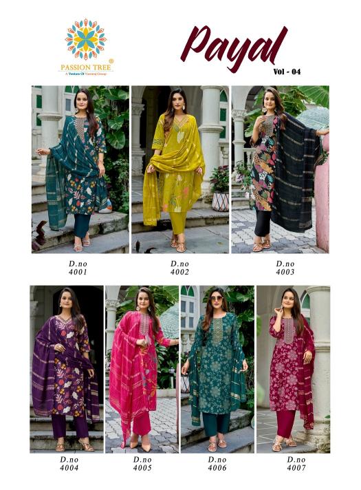 Passion Tree Payal Vol 4 Kurti wholesale online shopping