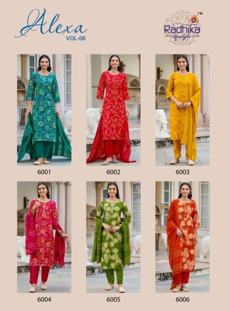 Radhika lifestyle alexa vol 6 Kurti exporters in India