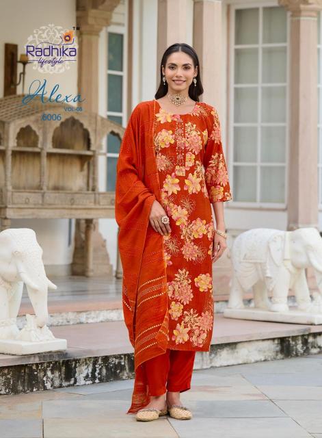 Radhika lifestyle alexa vol 6 Kurti exporters in India