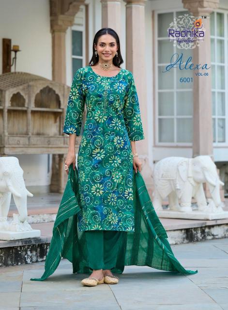 Radhika lifestyle alexa vol 6 Kurti exporters in India