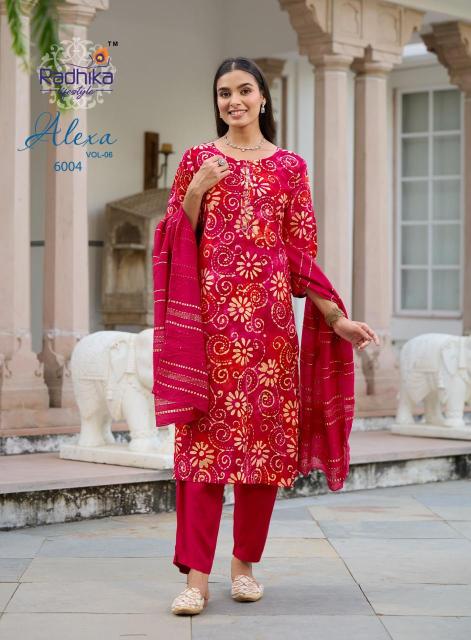 Radhika lifestyle alexa vol 6 Kurti exporters in India