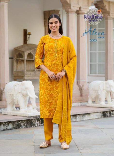 Radhika lifestyle alexa vol 6 Kurti exporters in India