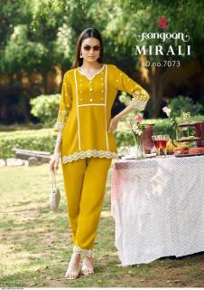 Rangoon mirali fancy coord set Kurti manufacturers in India