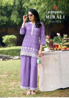 Rangoon mirali fancy coord set Kurti manufacturers in India