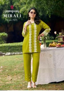 Rangoon mirali fancy coord set Kurti manufacturers in India