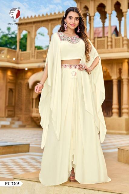 A/f poncho style jacket with crop top & skirt Indian Kurti suppliers