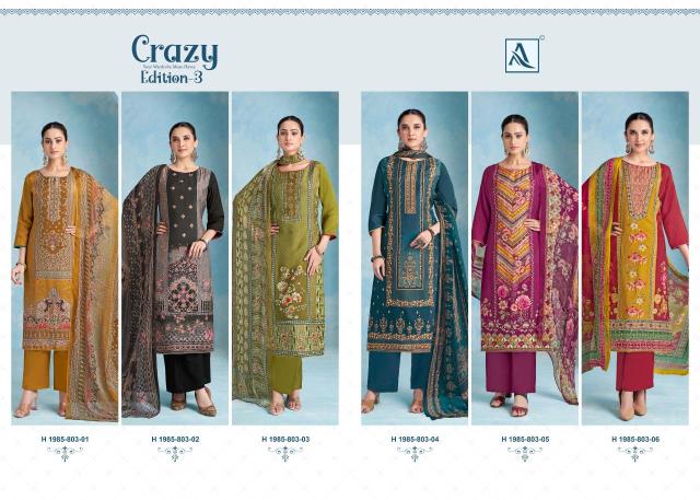 Alok suit crazy 3 Dress materials export from India