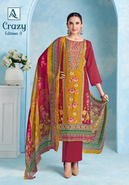 Alok suit crazy 3 Dress materials export from India