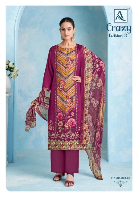 Alok suit crazy 3 Dress materials export from India