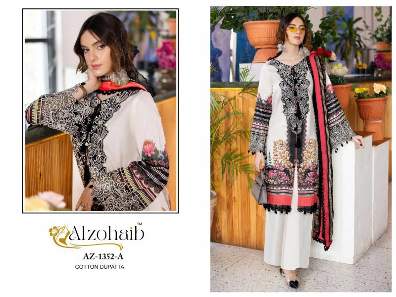 Alzohaib Naba Vol 1 Chiffon Dupatta Latest designer salwar suits wholesale