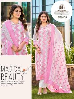 Ballika 3pcs white Kurtis manufacturers in India