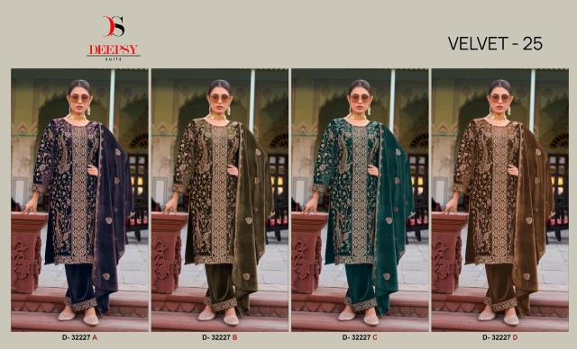 Deepsy hit design of velvet 25 Wholesale Salwar Kameez supplier in india