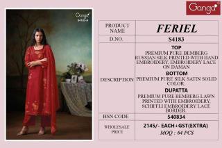 Ganga feriel 4183 Dress materials suppliers in Delhi