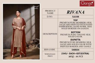 Ganga rivana 4108 Designer dress material in Hyderabad