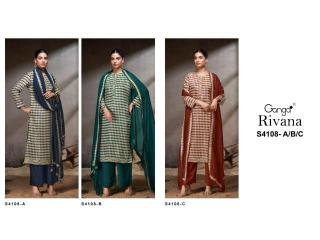Ganga rivana 4108 Designer dress material in Hyderabad