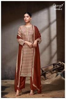 Ganga rivana 4108 Designer dress material in Hyderabad