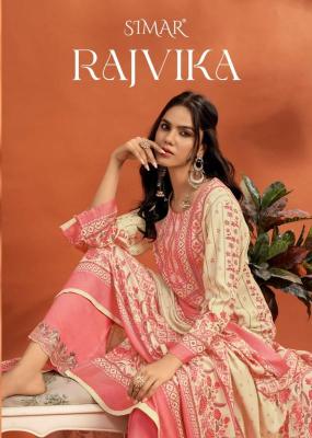 Glossy simar rajvika Ladies dress material wholesale