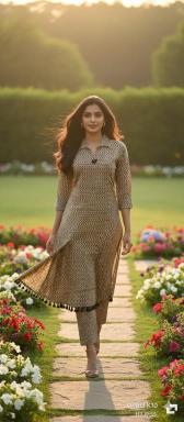 Janni stylish azrak print coord set Kurti wholesalers online India