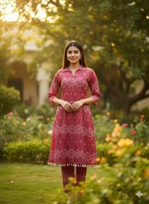 Janni stylish azrak print coord set Kurti wholesalers online India