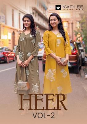 Kadlee heer vol 2 coord set Wholesale Kurtis