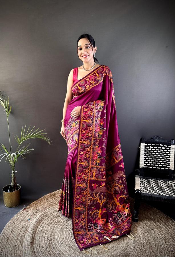 Malhar kashmiri pashmina silk Bulk saree purchase in Ahmedabad