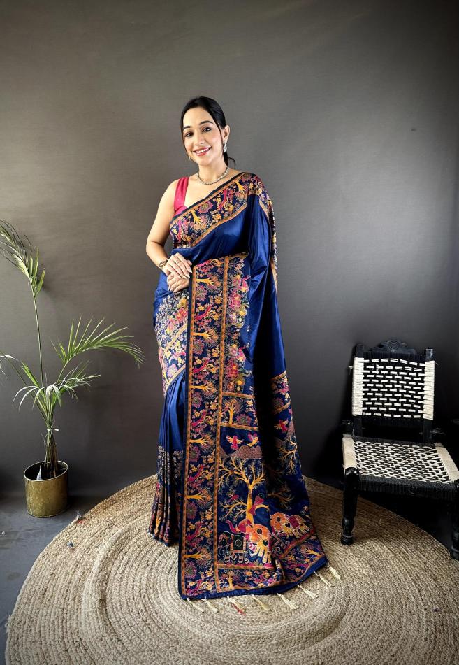 Malhar kashmiri pashmina silk Bulk saree purchase in Ahmedabad