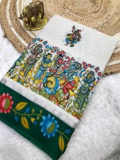 Malhar zuhi vol kalamkari Saree distributors in India