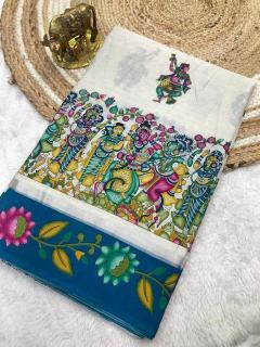 Malhar zuhi vol kalamkari Saree distributors in India