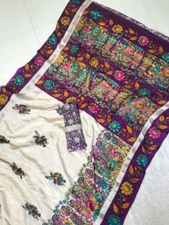 Malhar zuhi vol kalamkari Saree distributors in India