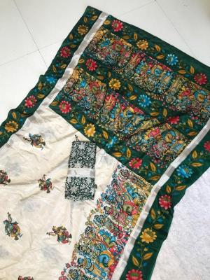 Malhar zuhi vol kalamkari Saree distributors in India