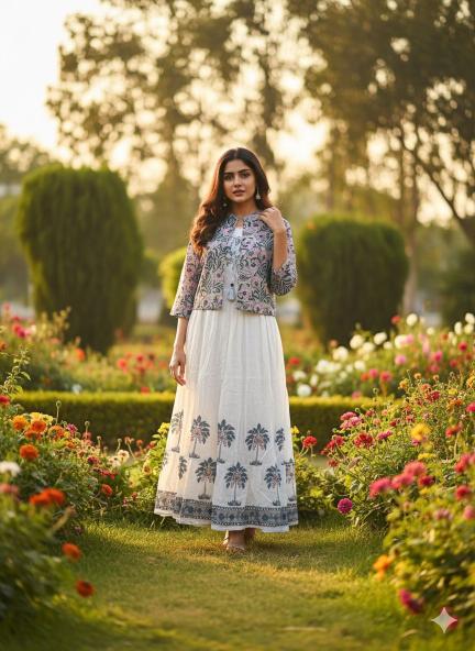 Naisha K 472 Mulmul Cotton Latest Kurti collection in mumbai