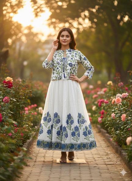 Naisha K 472 Mulmul Cotton Latest Kurti collection in mumbai