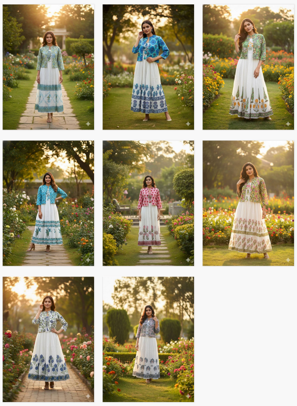 Naisha K 472 Mulmul Cotton Latest Kurti collection in mumbai