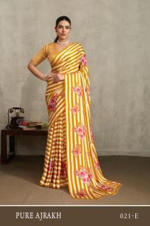 Rajtex pure ajrakh 21 Indian Sarees wholesale