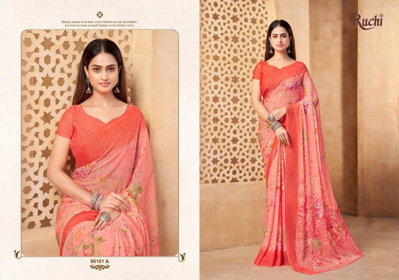 Ruchi Star Chiffon 216 Saree wholesale market in Mumbai