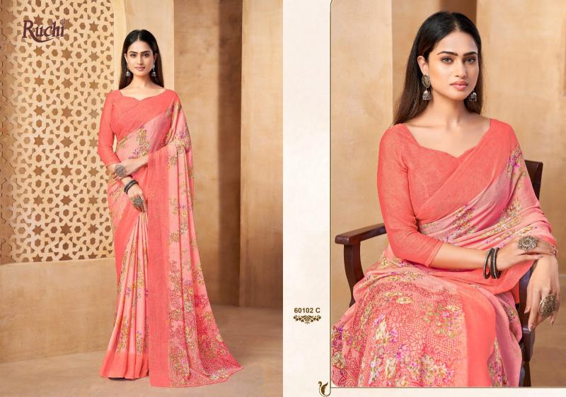 Ruchi Star Chiffon 216 Saree wholesale market in Mumbai