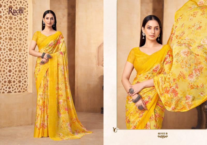 Ruchi Star Chiffon 216 Saree wholesale market in Mumbai