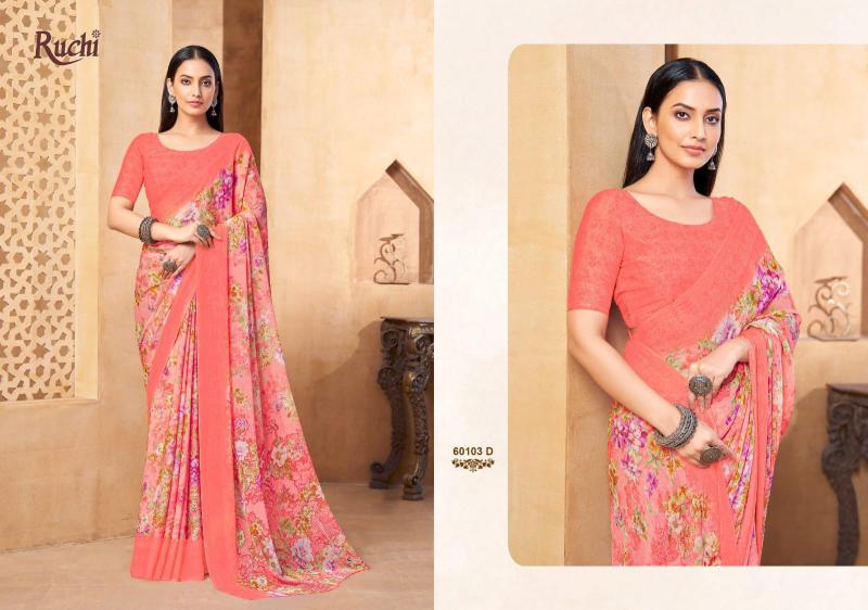 Ruchi Star Chiffon 216 Saree wholesale market in Mumbai