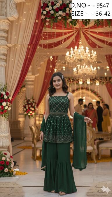 Saiyaara Sharara Set 9547 Latest designs of Salwar Kameez in Hyderabad